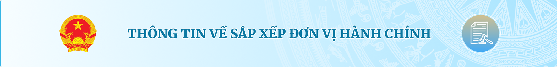 Thông tin sắp xếp đơn vị hành chính