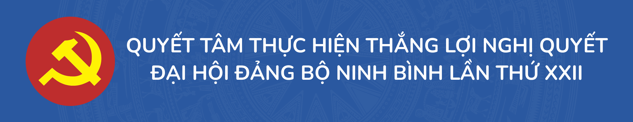 QUYẾT TÂM THỰC HIỆN THẮNG LỢI NGHỊ QUYẾT ĐẠI HỘI ĐẢNG BỘ NINH BÌNH LẦN THỨ XXII